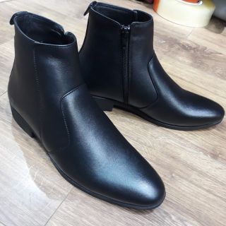 giày chelsea boot cổ cao kéo khóa