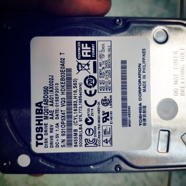 Ổ cứng Toshiba 2.5ichs, 500gb, 1tb