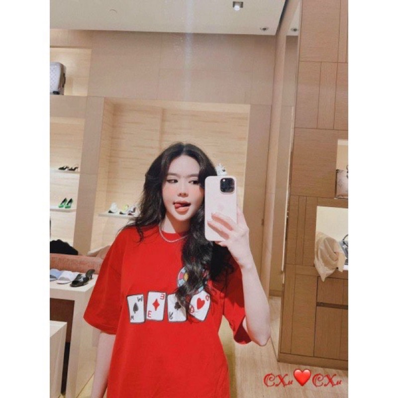 Áo phông tay lỡ 4 quân bài TTA588