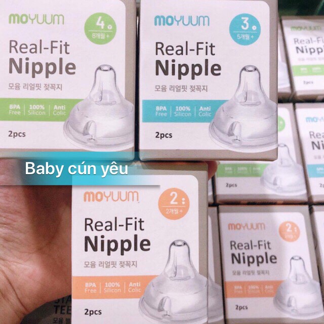 [CHÍNH HÃNG] Núm ti thay thế bình Moyuum