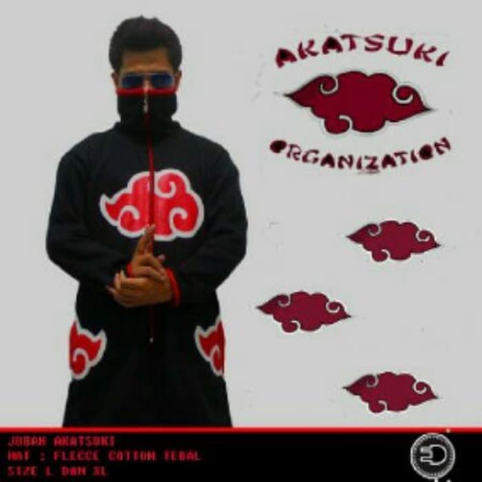 Áo Khoác Hoodie Có Khóa Kéo In Hình Naruto Akatsuki