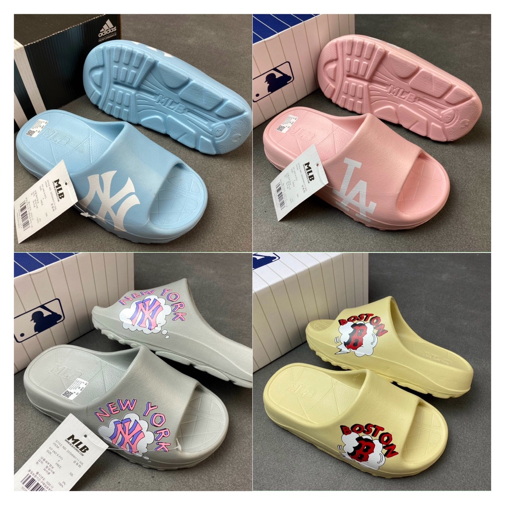 Dép Bánh Mì 𝐌𝐋𝐁 UNISEX Đế Cao 5CM Quai Ngang Nam Nữ thiết kế cá tính, Hot Trend Màu Đen NY Màu