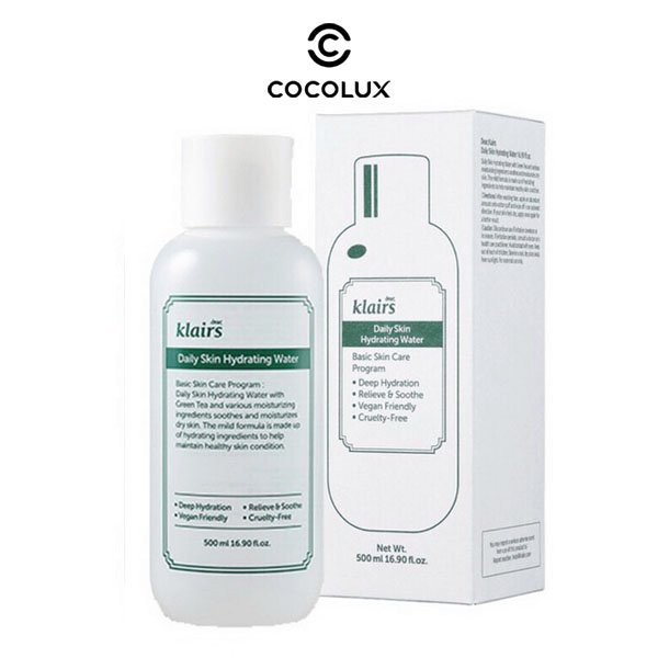 Nước Hoa Hồng Klairs Daily Skin Hydrating Water 500ml[CocoLux]