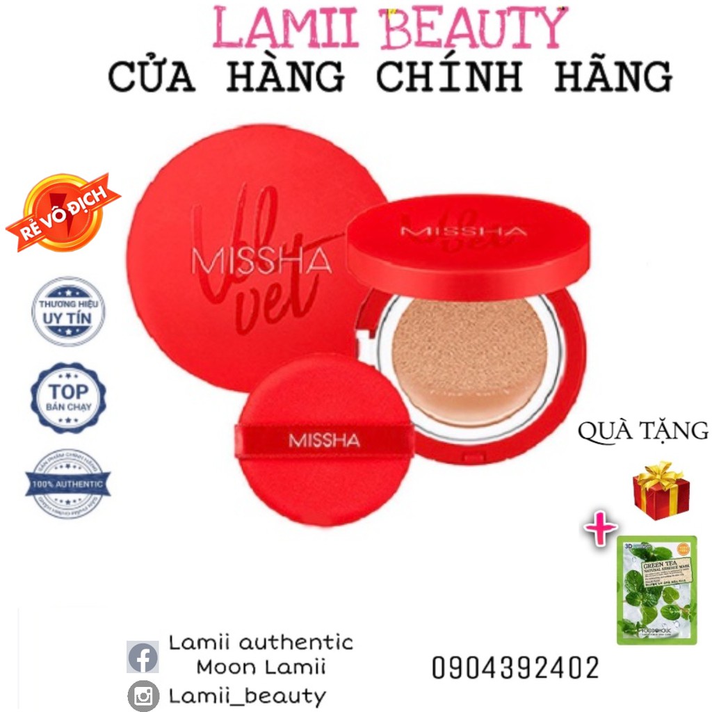 Phấn nước MISSHA VELVET FINISH CUSHION 2018