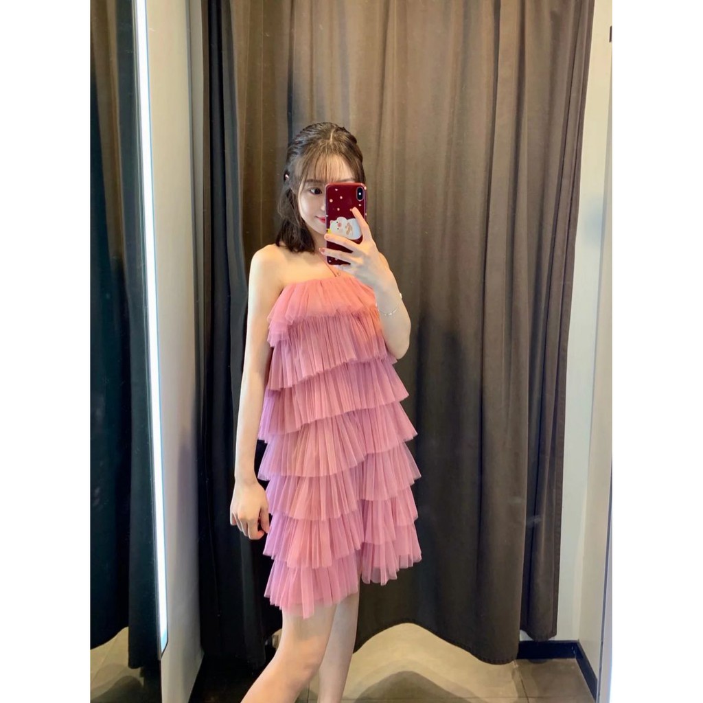 Đầm Suông Lưới 7 Tầng Chất Lưới Mềm Mịn Có Lót (HỒNG) | BigBuy360 - bigbuy360.vn