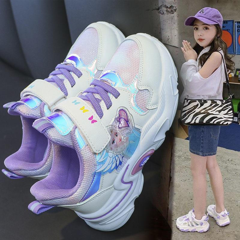 Giày Sneaker cho bé gái Giày hình Elsa Frozen đế mềm thời trang Hàn Quốc [GG05]