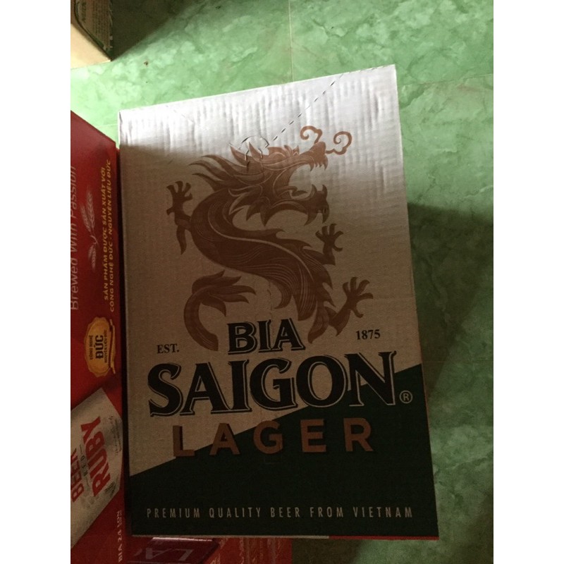 Bia Tết Sài Gòn xanh Lager thùng 24 lon