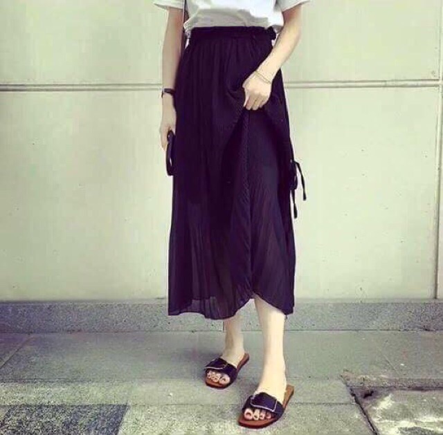 Sale Khủng!!!Chân Váy Voan Dập Ly Loại Dài Vừa | BigBuy360 - bigbuy360.vn