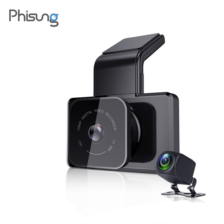 Camera hành trình ô tô thương hiệu cao cấp Phisung K10 tích hợp camera sau Wifi GPS - Hàng Nhập Khẩu Chính Hãng