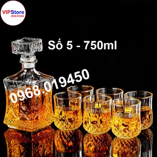 [ RẺ KHÔNG LỐI THOÁT ] Vỏ Bình Thủy Tinh Đựng Rượu 750ml, Bình ngâm Rượu Vuông Hơi Vát, CTT-05