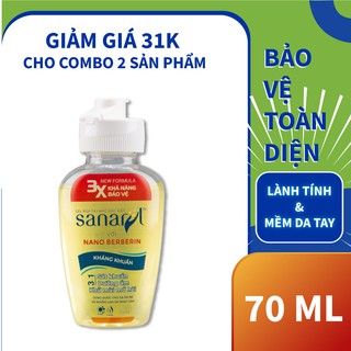 Gel Rửa Tay Khô Sanaryl 70ml - BẢO VỆ X3 - Không cần nước