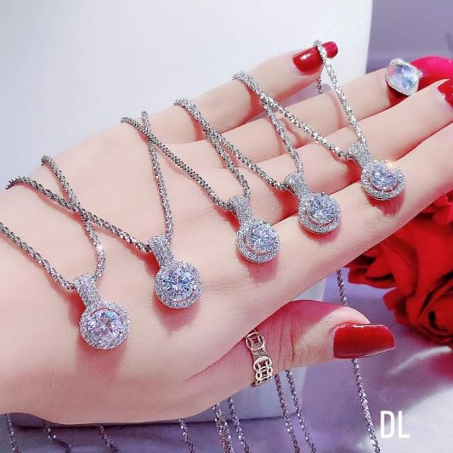 Dây chuyền bạc ý. Xi bạch kim cao cấp