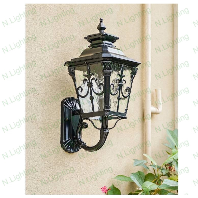 Đèn led trang trí sân vườn tân cổ điển, đèn ngoài trời gắn vách cổng đẹp