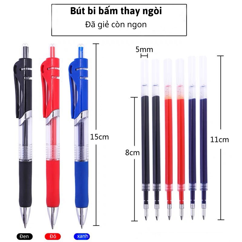 Ngòi Bút Bi Ngòi Bút Nước Vít Trơn Không Nhoè Mực 0.5mm VTL SHOP