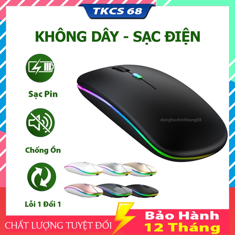 Chuột Không Dây A2 Pro Dùng Pin Sạc, Click Không Gây Tiếng Ồn, Hàng Cao Cấp Bảo Hành 12 Tháng