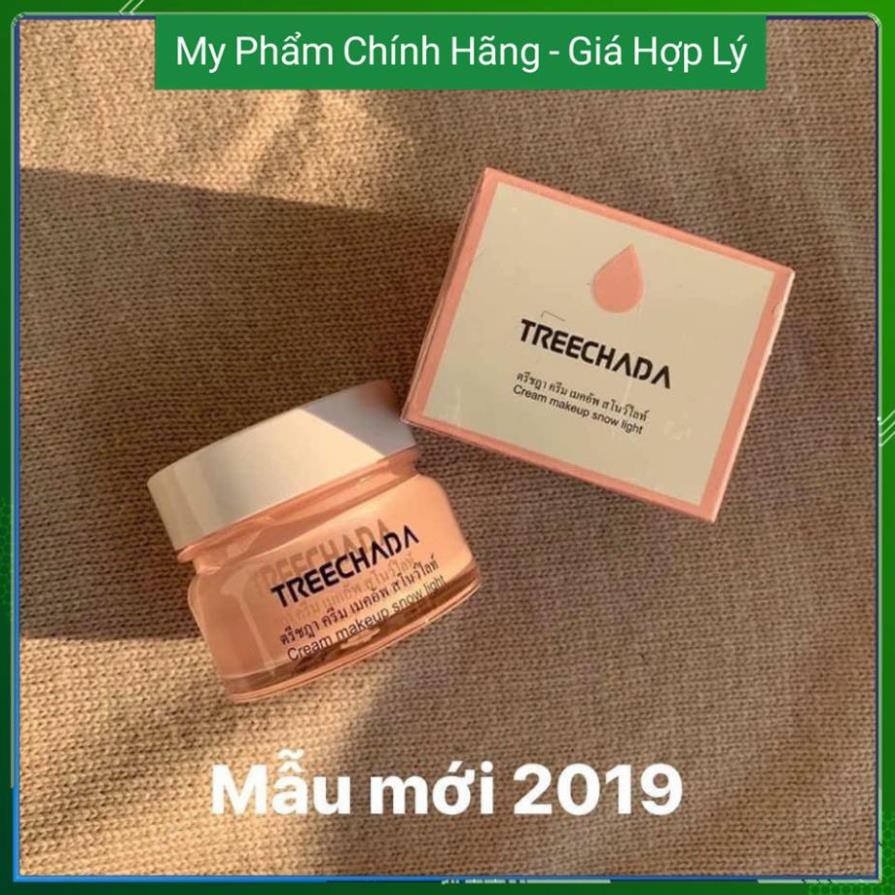 Kem Trang Điểm Ma Thuật TREE CHADA Cream Makeup Muscle Snow Light 50ml - Thái Lan + tặng sữa rửa mặt Acnes Pure White