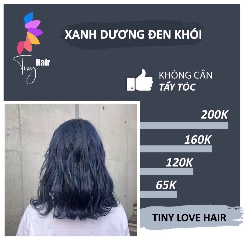 Thuốc nhuộm tóc màu XANH DƯƠNG ĐEN KHÓI