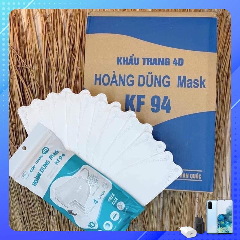 khẩu trang kf94 hoàng dũng kháng khuẩn, không xù lông.