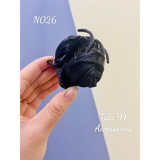 Kẹp càng cua 5 răng hoa hồng lụa ruy băng
