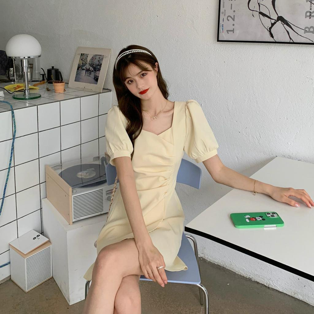 Xiaozhainv Đầm Ngắn Dáng Ôm Phong Cách Thời Trang Hàn Quốc Dành Cho Nữ