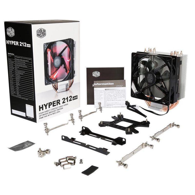 Tản nhiệt khí CPU cooler master HYPER 212 LED RED