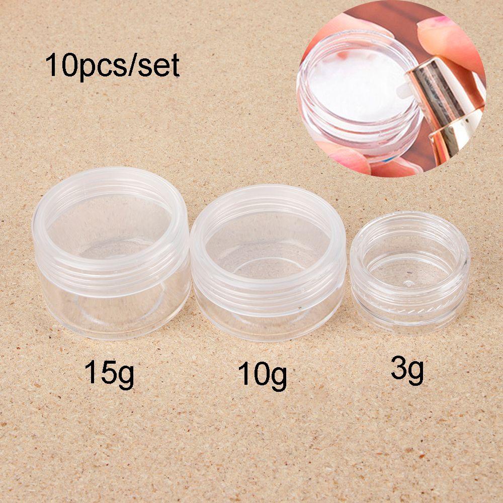GOGOUP Set 10 Hộp Nhựa Rỗng Đựng Mẫu Thử Mỹ Phẩm Tiện Lợi