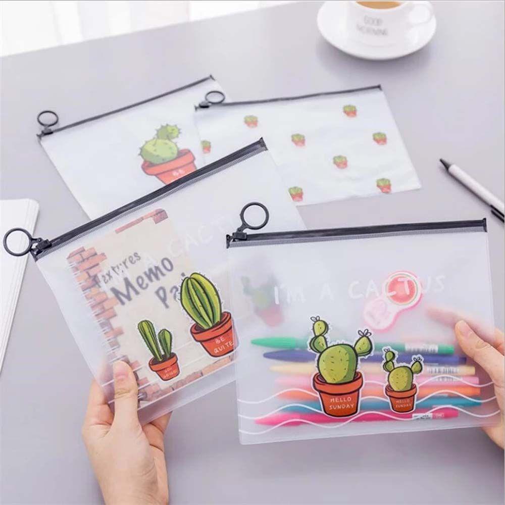 Túi Đựng Đồ Trang Điểm Trong Suốt Có Khóa Kéo Tiện Dụng Ốp