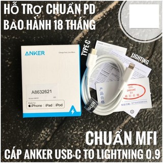 Cáp Chứng nhận MFI Anker PowerLine II USB-C to Lightning 0.9m - Chính Hãng