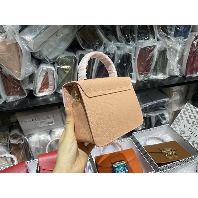 𝐓𝐮́𝐢 𝐅𝐮𝐫𝐥𝐚 𝐦𝐞𝐭𝐫𝐨𝐩𝐨𝐥𝐢𝐬 𝐭𝐚𝐲 𝐜𝐚̂̀𝐦 màu hồng - DA THẬT