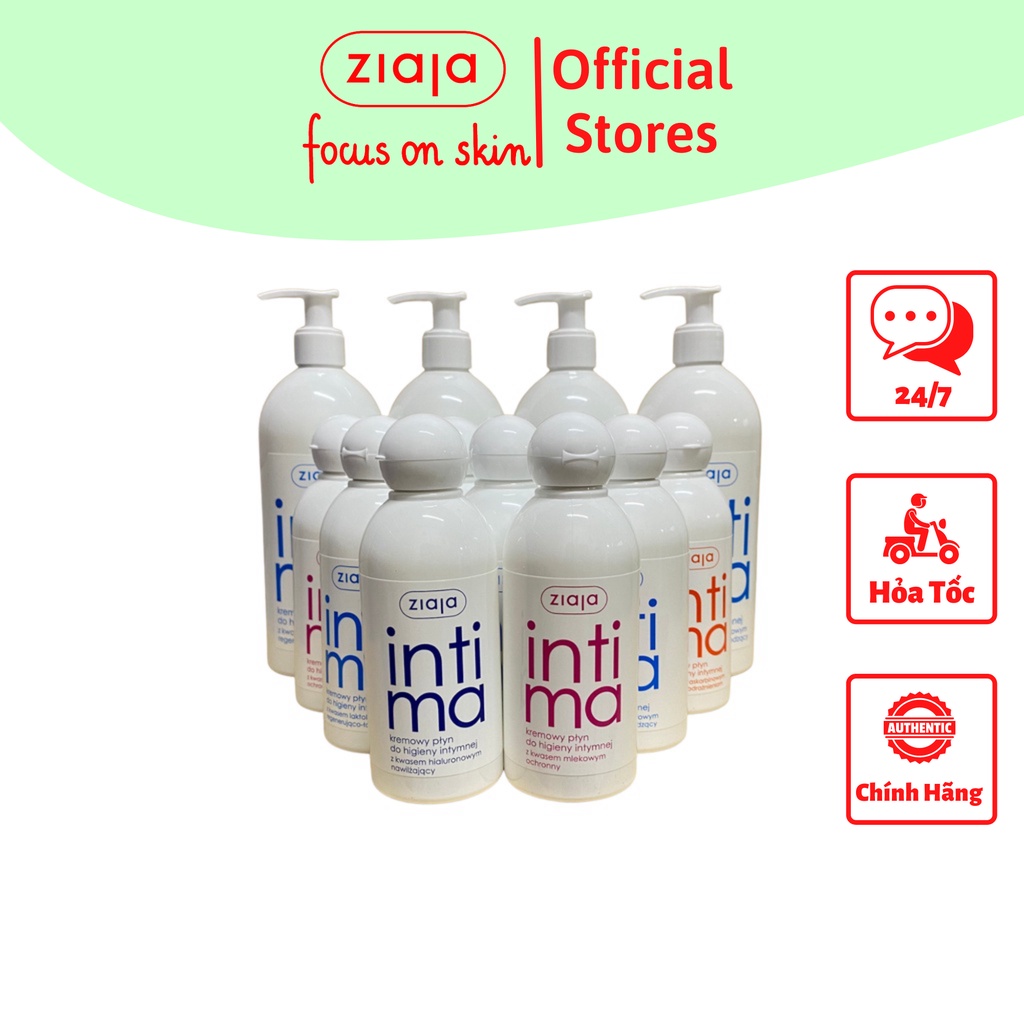 Dung Dịch Vệ Sinh Phụ Nữ Intima Ziaja Ba Lan Size 200 - 500ml Cân Bằng PH, Khí Hư