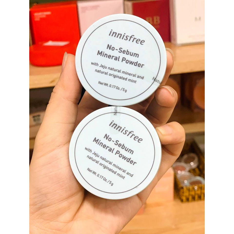 PHẤN PHỦ KIỀM DẦU innisfree 𝐍𝐨 𝐒𝐞𝐛𝐮𝐦 𝐌𝐢𝐧𝐞𝐫𝐚𝐥 𝐏𝐨𝐰𝐝𝐞𝐫 & No Sebum color Powder