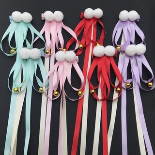 B426 - 2 kẹp tóc nơ cổ trang cosplay ruy băng lụa