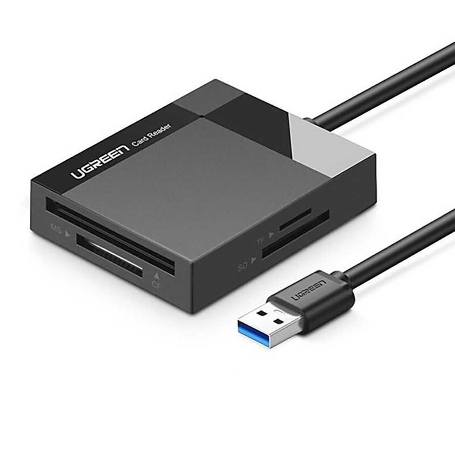 Đầu đọc thẻ nhớ SD-TF-CF-MS Ugreen 30229 - 30231 chuẩn USB 3.0 cao cấp - HapuStore