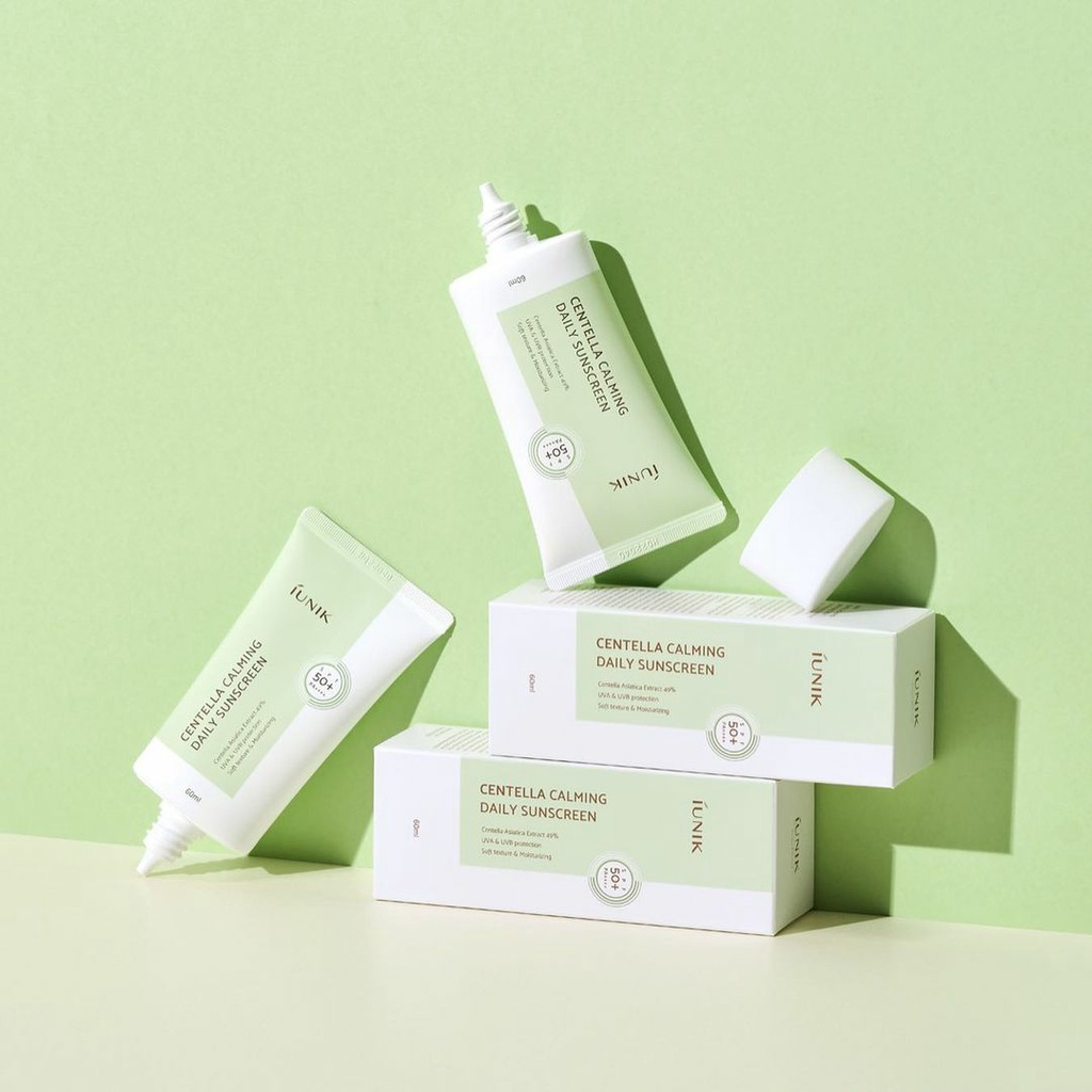 Kem chống nắng rau má IUNIK CENTELLA CALMING DAILY SUNSCREEN