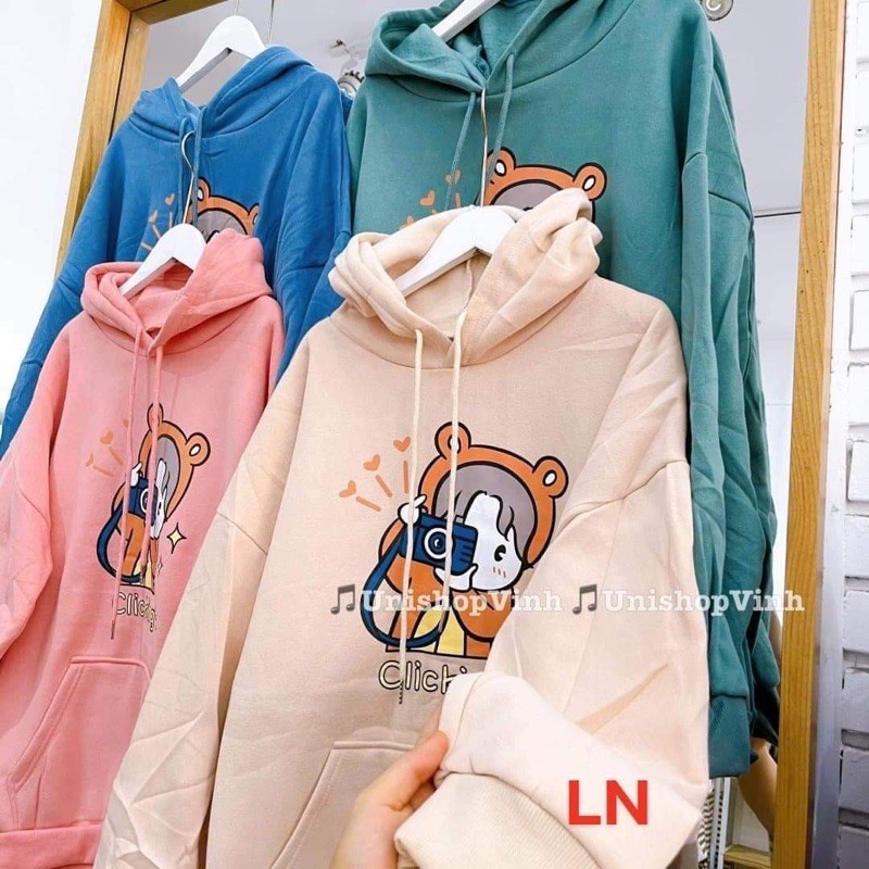 [SLC] [Free ship 50k] ❤️❤️❤️- Áo hoodie cô gái máy ảnh LN11 -Vải xịn