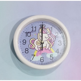 Đồng hồ treo tường ngựa thần 13x13 cm DHTI11 đồng hồ unicorn cute dễ thương