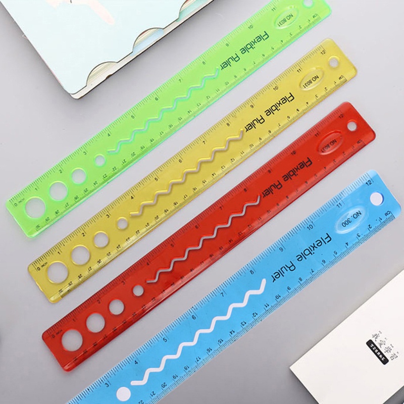 Thước Thẳng Mềm Dẻo Nhiều Màu 30cm Dành Cho Văn Phòng / Trường Học