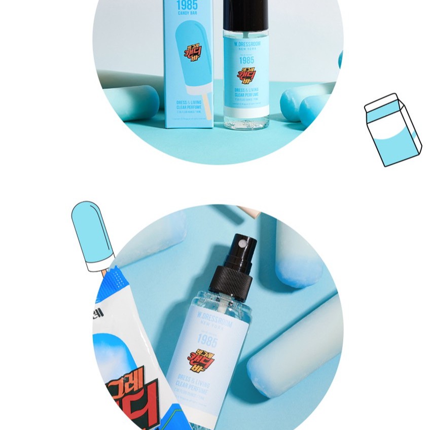 Nước hoa xịt vải Wdressroom No 1985 CANDY BAR 70ml hương bạc hà soda cam dứa (Shop Bunny Beans) | Thế Giới Skin Care