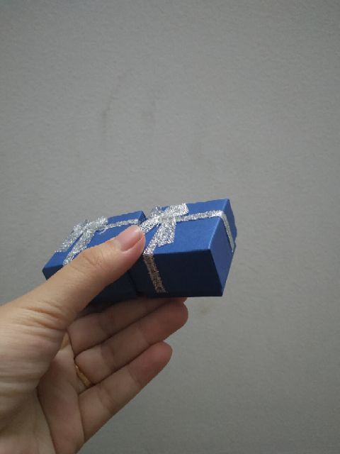 24 hộp nhỏ xanh nơ ép dạng lưới 4cmx4cmx2.5cm
