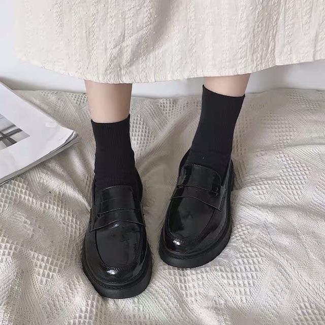 [ SẴN HÀNG - SHIP NGAY ] Giày Oxford DA BÓNG nữ sinh Nhật Bản đế cao