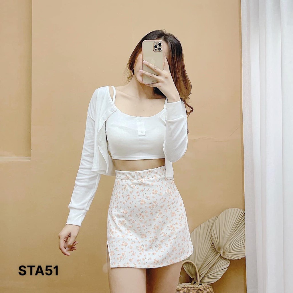(MẪU MỚI-FREESHIP) SET CHÂN VÁY HOA 3 MÓN❤️ CHIBEST_STA51