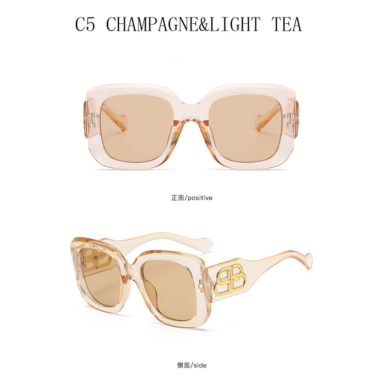 Kính râm gọng chữ nhật lớn phong cách Hàn Quốc cổ điển sành điệu cho nam nữ