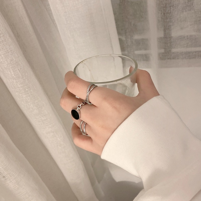 Set Ba Nhẫn Đeo Tay Thời Trang Hàn Quốc Cho Nữ