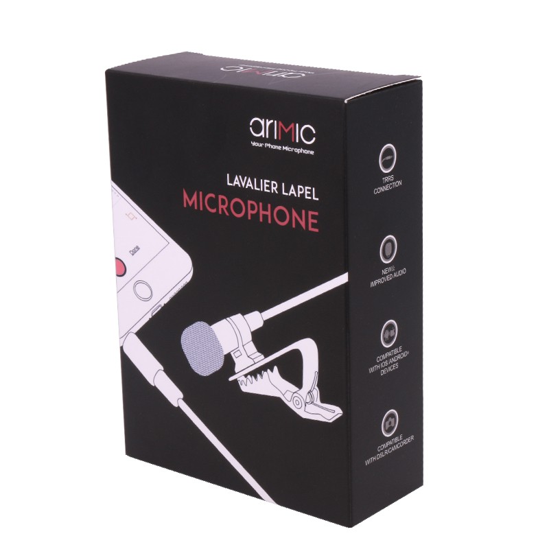 Micro cài áo cho điện thoại và máy ảnh AriMic Clip-on Dual Lavalier