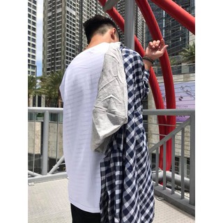 Sơ mi Flanel sọc xanh ( hình thật )