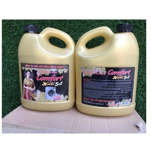 Nước Giặt Xả BaBy Gold 3600ml/can - 1 can Baby Gold Hương Comfor Làm Mềm Vải, Diệt khuẩn, Siêu Thơm