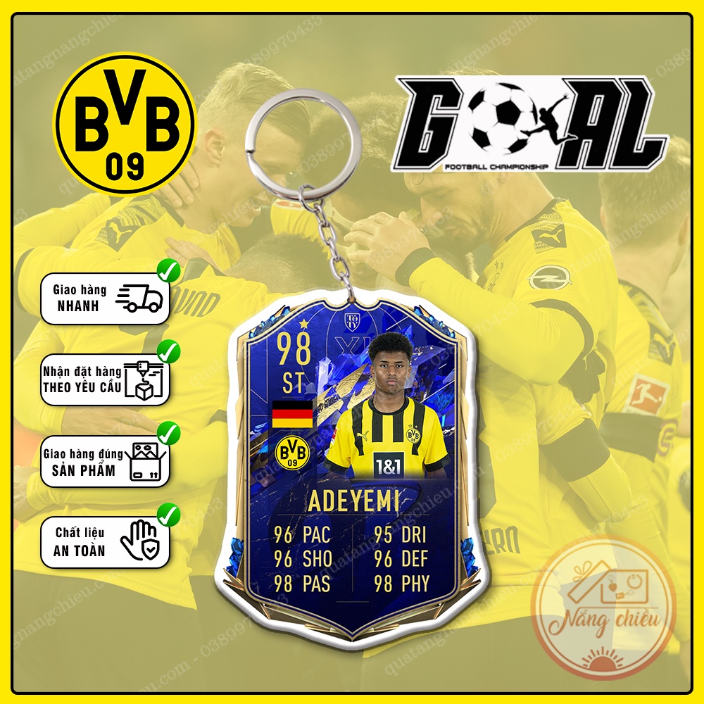 Móc khóa thẻ CLB Borussia Dortmund - Season 2022-2023, Thiết kế với mọi cầu thủ