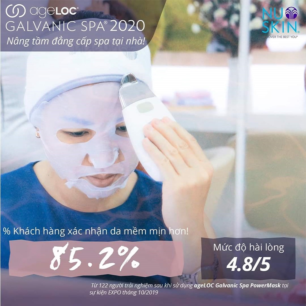 Mặt nạ cấp ẩm tức thì Power Mask Agelog Galvanic Nuskin (1 hộp/5 miếng)
