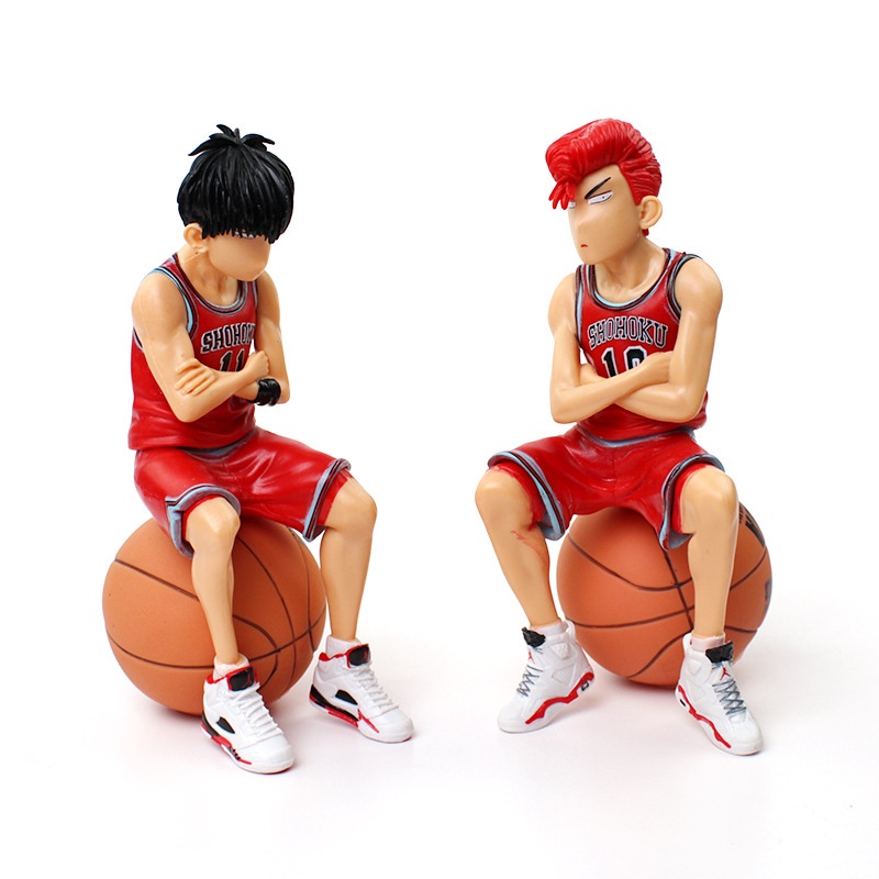 Mô Hình Cầu Thủ Bóng Rổ Hanamichi Sakuragi Kaede Rukawa Anime Slam Dunk 15Cm