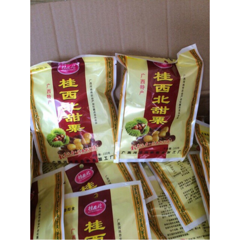 Hạt dẻ tách vỏ tẩm mật ong Quảng Tây gói 100g (Combo 30 gói )